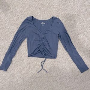 Dark Blue Gray Hollister Cinch Long Sleeve